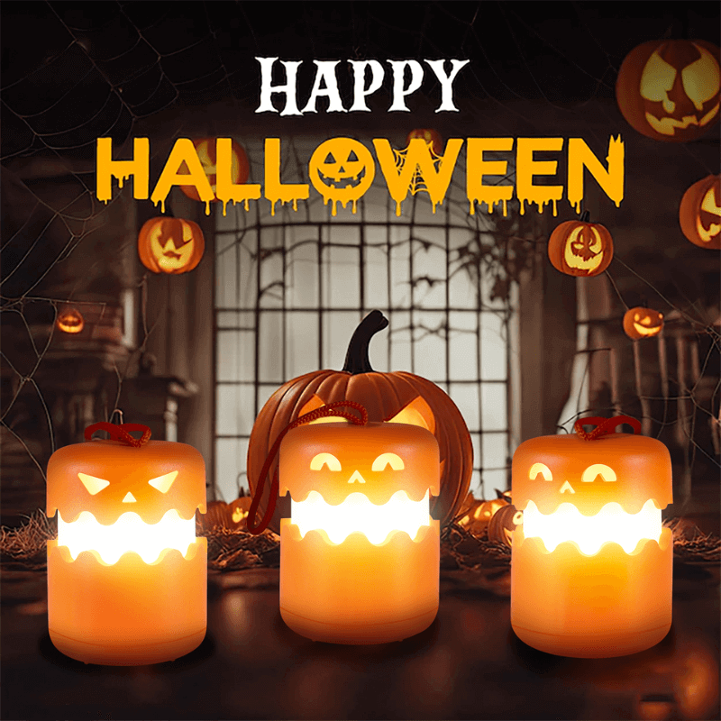 🎃 JEREMYTIS™ Spooky Glow Pumpkin Lantern – Collapsible, Rechargeable Jack-O’-Lantern for Halloween Fun! 🔋🌙
