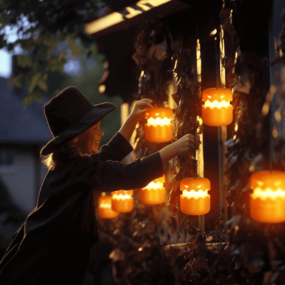 🎃 JEREMYTIS™ Spooky Glow Pumpkin Lantern – Collapsible, Rechargeable Jack-O’-Lantern for Halloween Fun! 🔋🌙