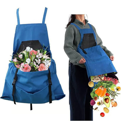 Comfortable Cross-Back Gardening Apron with Extra-Large Kangaroo Pockets to Boost Your Efficiency