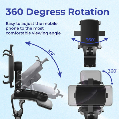 Rock-solid phone stability, zero view obstruction — the 360° car mount every driver needs!