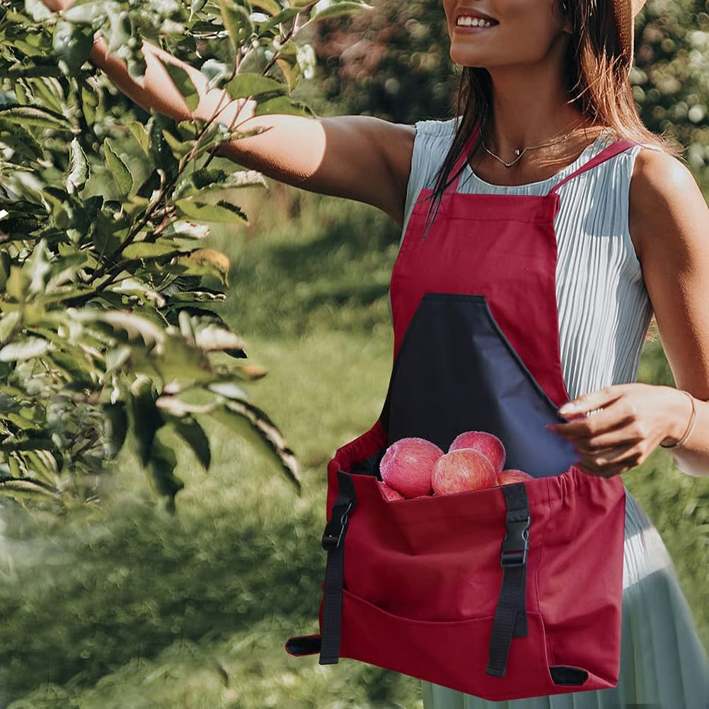 Comfortable Cross-Back Gardening Apron with Extra-Large Kangaroo Pockets to Boost Your Efficiency