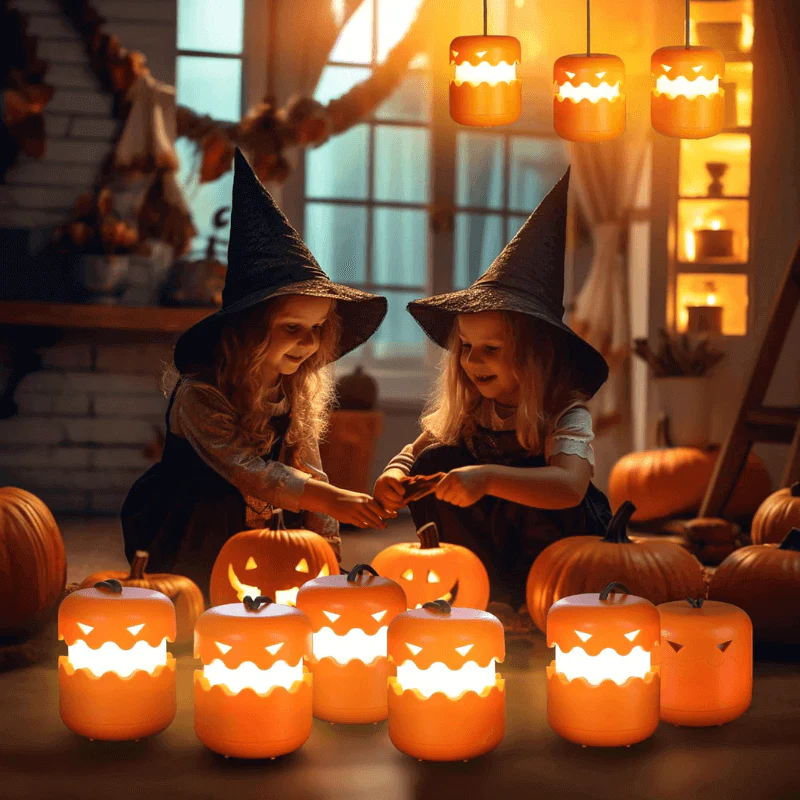 🎃 JEREMYTIS™ Spooky Glow Pumpkin Lantern – Collapsible, Rechargeable Jack-O’-Lantern for Halloween Fun! 🔋🌙