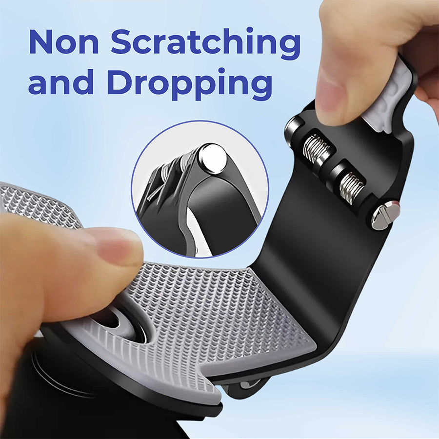 Rock-solid phone stability, zero view obstruction — the 360° car mount every driver needs!