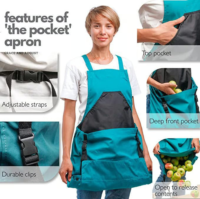 Comfortable Cross-Back Gardening Apron with Extra-Large Kangaroo Pockets to Boost Your Efficiency
