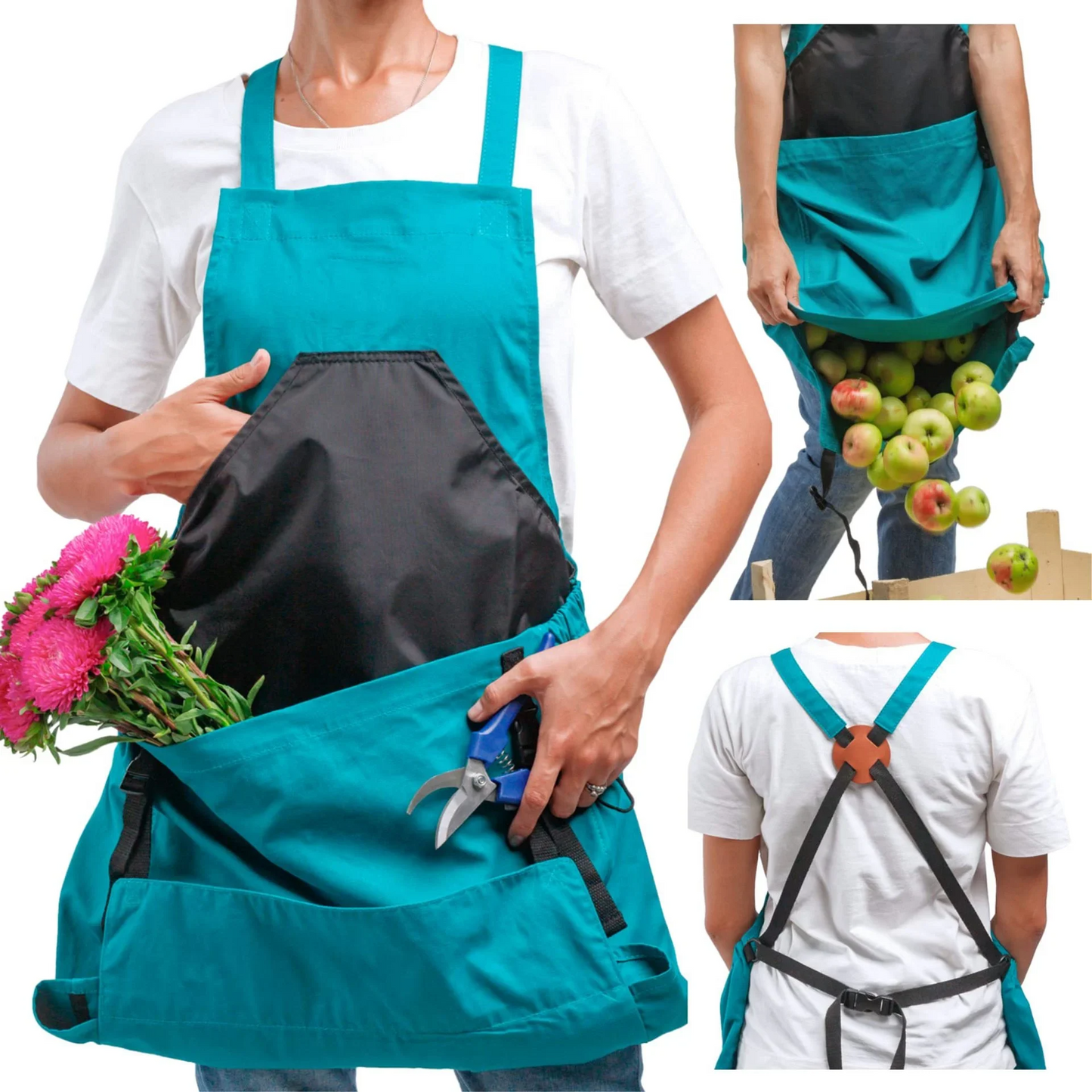 Comfortable Cross-Back Gardening Apron with Extra-Large Kangaroo Pockets to Boost Your Efficiency